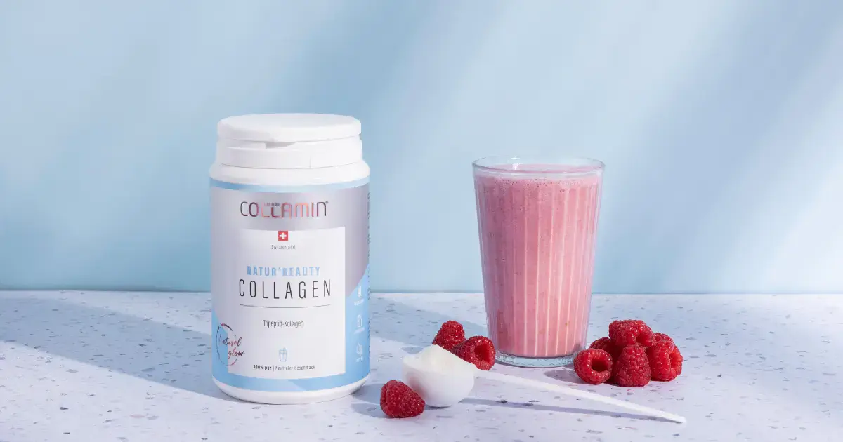 Kollagen-Shake mit Erdbeeren