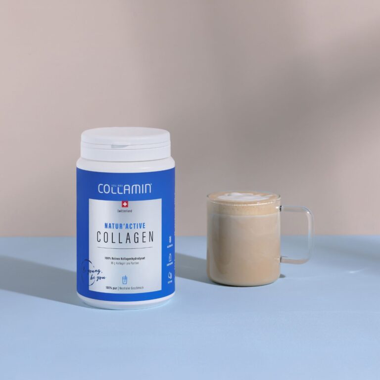 Natur'Active Collagen 310gr e Kaffee in Tasse